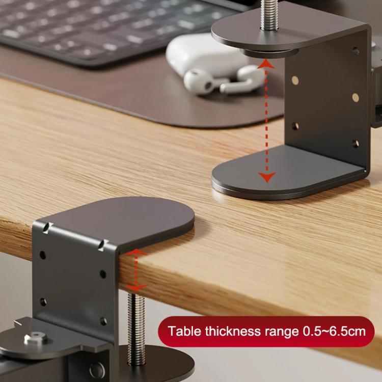Reposabrazos ergonómico para escritorio de ordenador con rotación de 360 grados, soporte de brazo con abrazadera y extensor de reposabrazos para teclado.