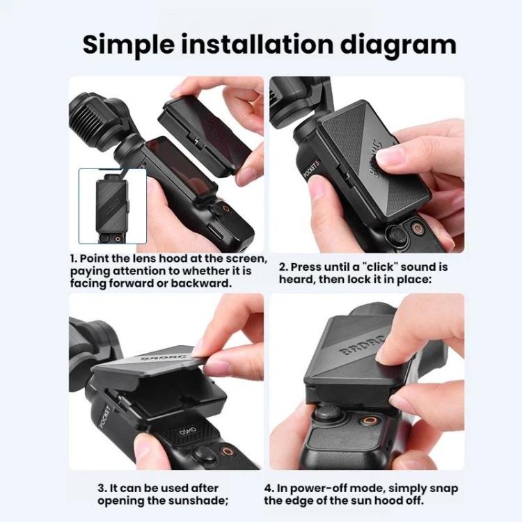 Protector de pantalla plegable BRDRC para DJI Osmo Pocket 3