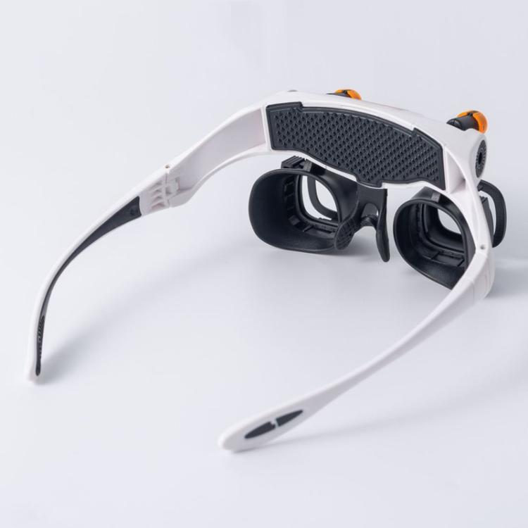 Lupa de diadema recargable por USB con 5 pares de lentes intercambiables (2X, 4X, 6X, 10X, 13X) y doble luz LED., RJS223-21SXC
