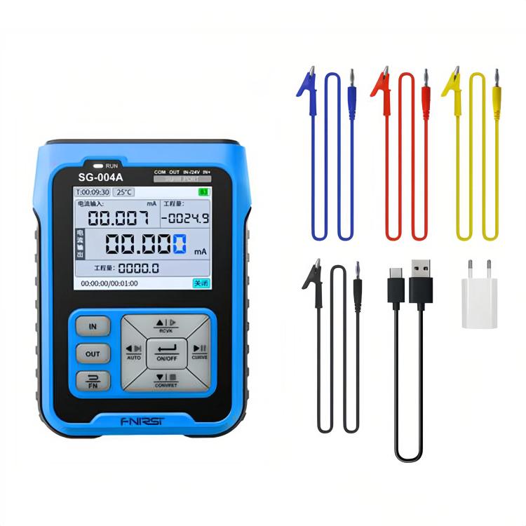 Generador de señales multifunción FNIRSI de 4-20 mA, calibrador de resistencia térmica, presión y corriente, enchufe europeo, SG-004A Blue