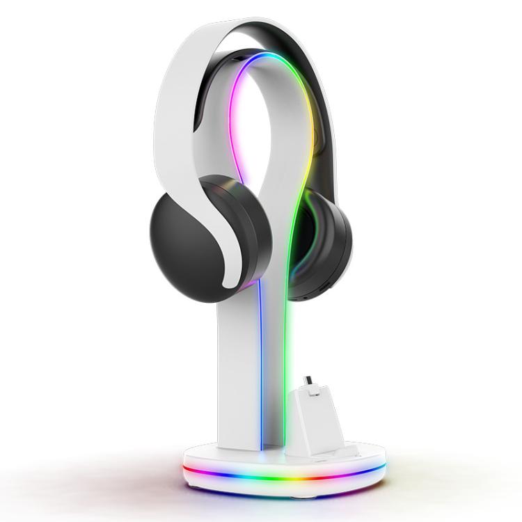 Base de carga magnética ipega Portal para PS5 con luces RGB y soporte para auriculares
