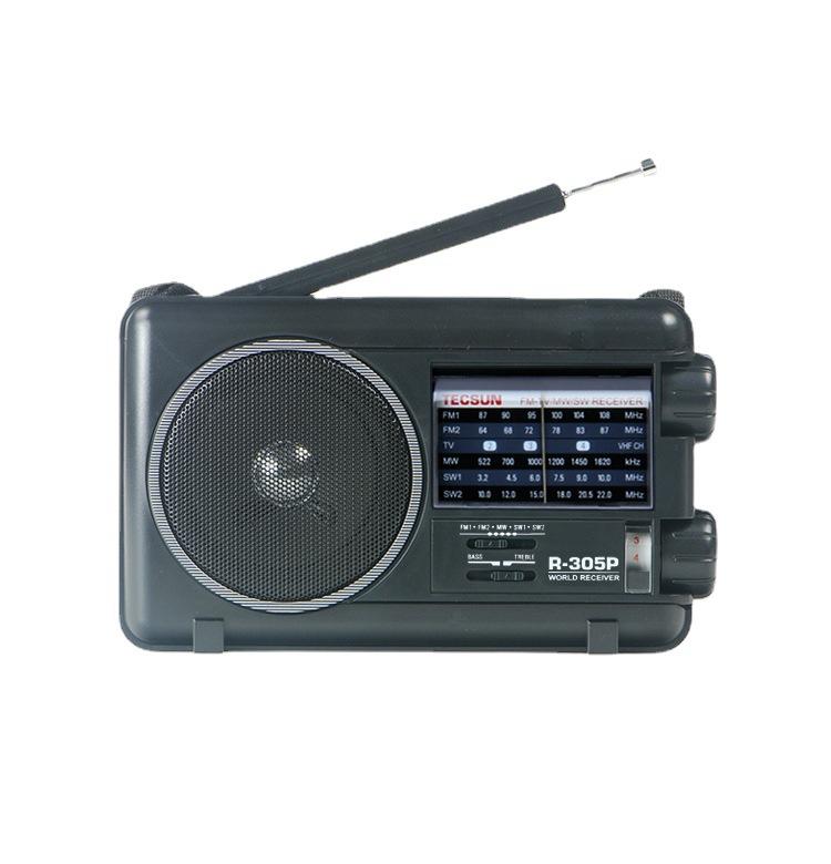 Radio portátil retro de banda completa TECSUN R-305P con dial analógico y DSP., R-305P