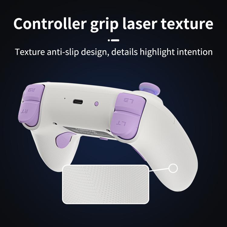 Controlador de juegos multiplataforma ANBERNIC RGP01 para PC/Switch/Steam con joystick y gatillos con efecto Hall, conectividad de 3 modos, RGB, White, Black, Purple, With Receiver White, With Receiver Black, With Receiver Purple
