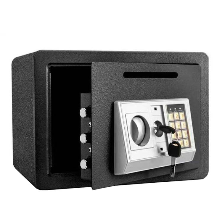 Caja fuerte pequeña de acero para montaje en pared con placa antirrobo y contraseña., Black With Money Drop Slot, Gold With Money Drop Slot, Black No Money Drop Slot, Gold No Money Drop Slot