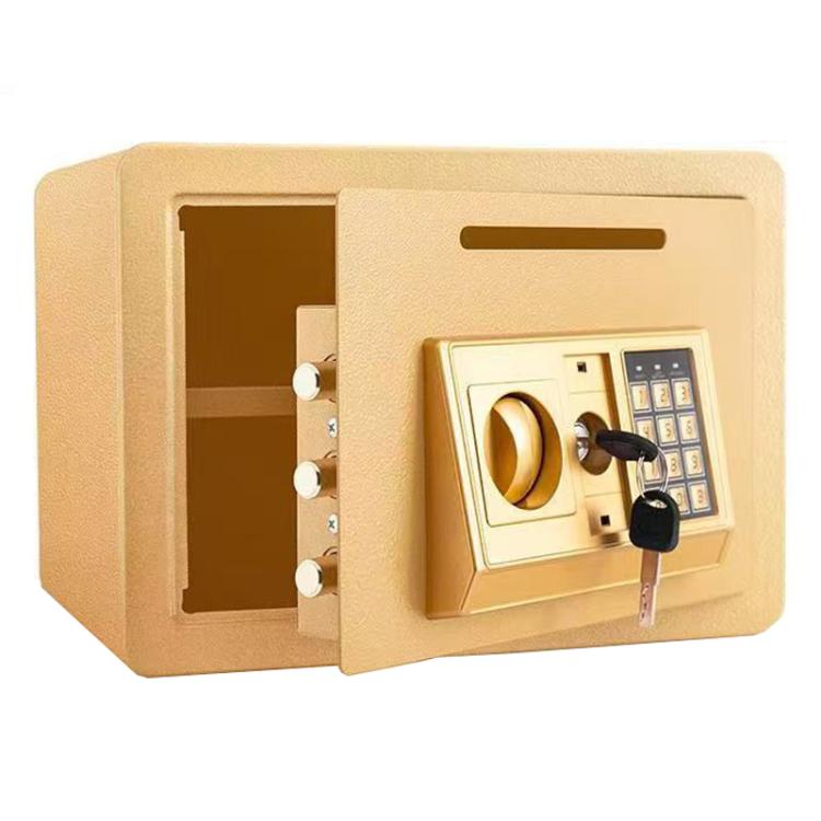 Caja fuerte pequeña de acero para montaje en pared con placa antirrobo y contraseña., Black With Money Drop Slot, Gold With Money Drop Slot, Black No Money Drop Slot, Gold No Money Drop Slot