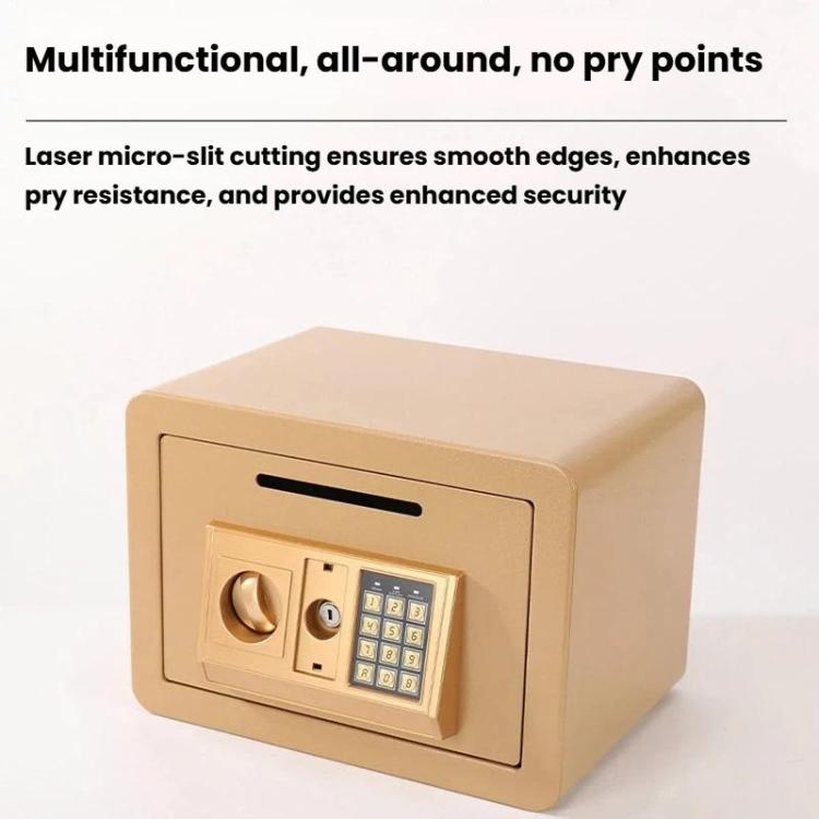 Caja fuerte pequeña de acero para montaje en pared con placa antirrobo y contraseña., Black With Money Drop Slot, Gold With Money Drop Slot, Black No Money Drop Slot, Gold No Money Drop Slot