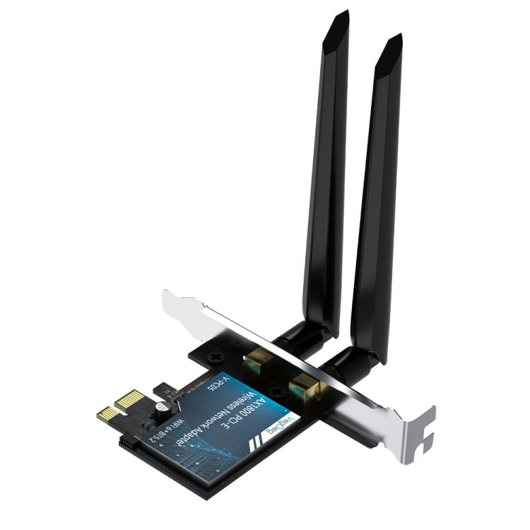 Adaptador de red inalámbrica Gigabit PCIe 2 en 1 para escritorio VegGieg, AX1800 PCI-E to WIFI 6 + Bluetooth 5.2/5dB