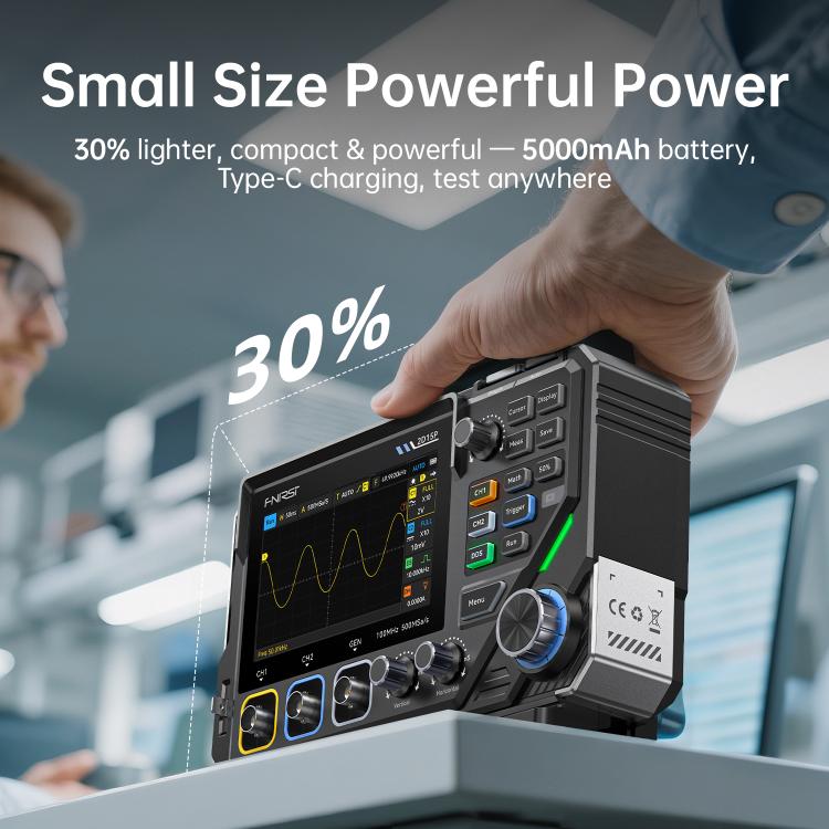 Osciloscopio digital FNIRSI 3 en 1, multímetro y generador de señales de 4,5 V., 2D15P