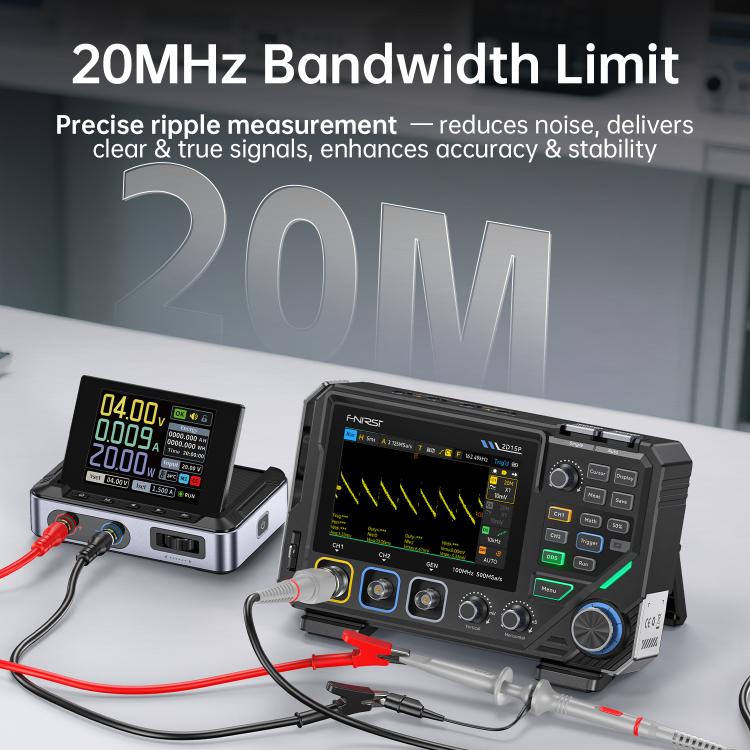 Osciloscopio digital FNIRSI 3 en 1, multímetro y generador de señales de 4,5 V., 2D15P