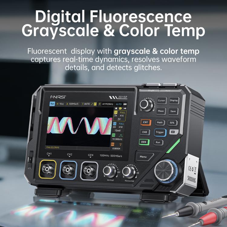 Osciloscopio digital FNIRSI 3 en 1, multímetro y generador de señales de 4,5 V., 2D15P