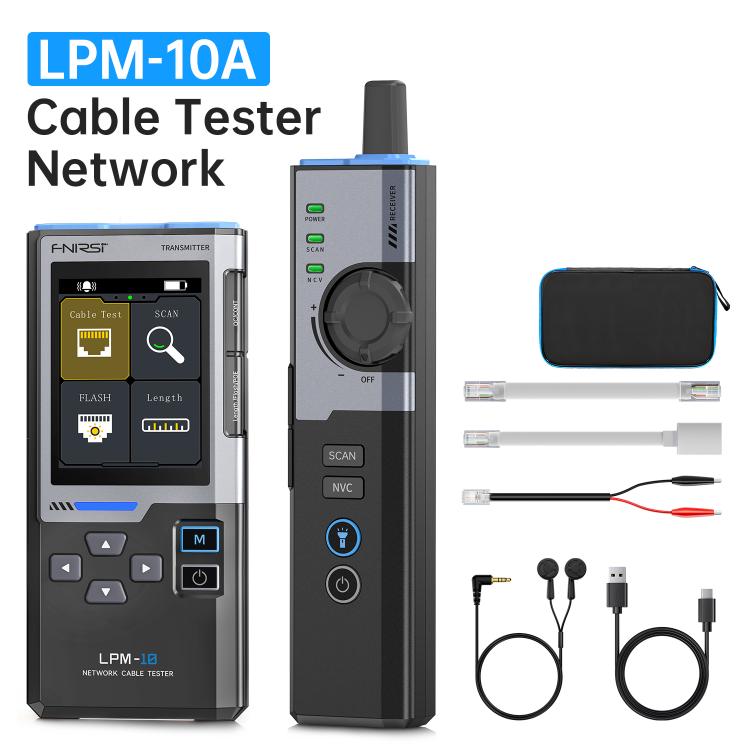 Localizador de cables multifuncional FNIRSI con comprobador de cables PoE antiinterferencias, LPM-10
