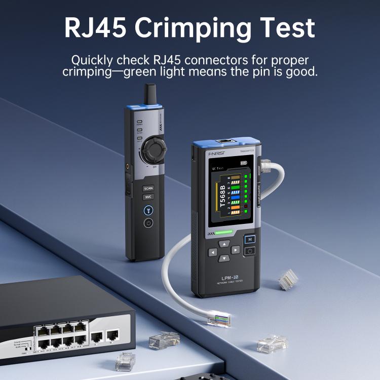 Localizador de cables multifuncional FNIRSI con comprobador de cables PoE antiinterferencias, LPM-10
