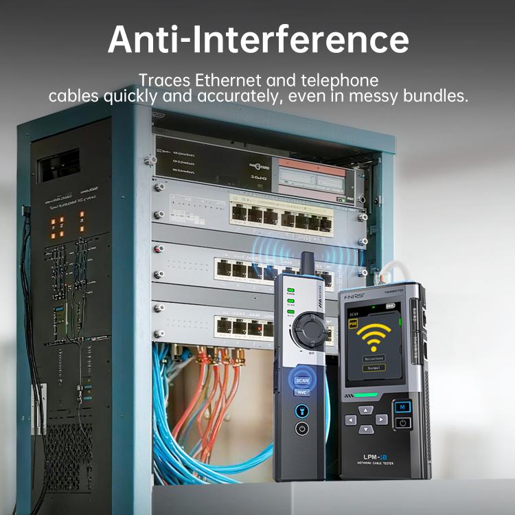 Localizador de cables multifuncional FNIRSI con comprobador de cables PoE antiinterferencias, LPM-10