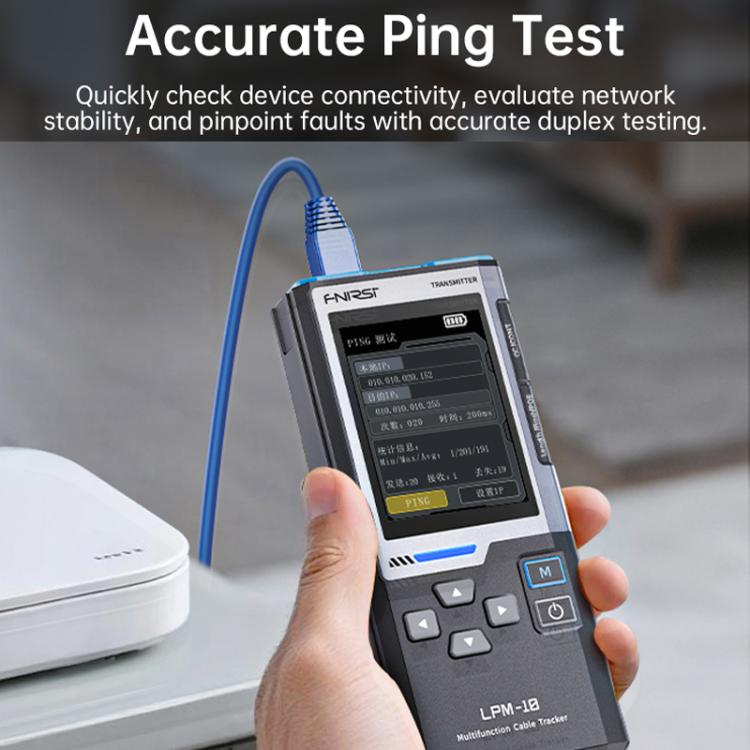 Localizador de cables multifuncional FNIRSI con comprobador de cables PoE antiinterferencias, LPM-10