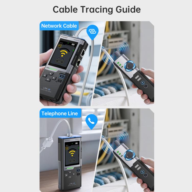 Localizador de cables multifuncional FNIRSI con comprobador de cables PoE antiinterferencias, LPM-10