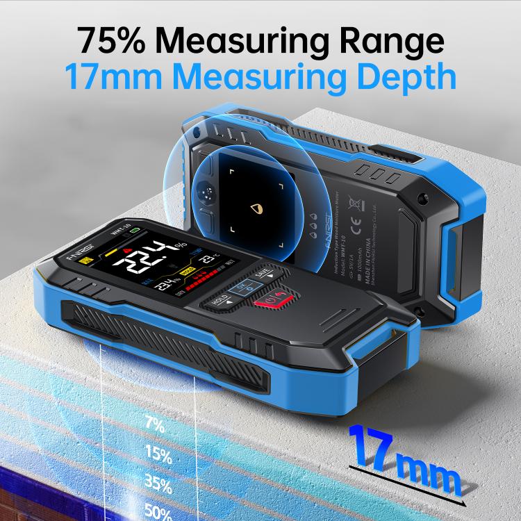 Detector de humedad para paneles de madera FNIRSI, Blue