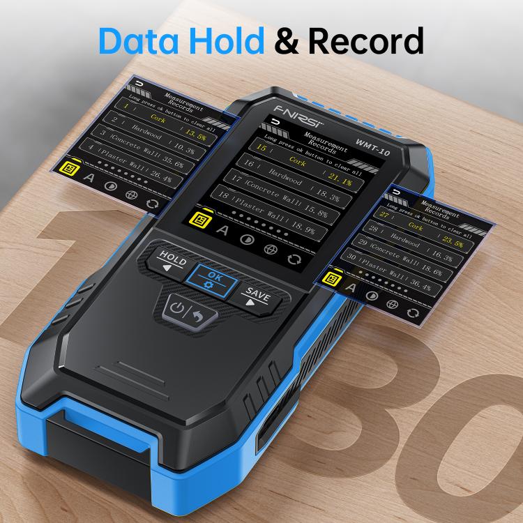Detector de humedad para paneles de madera FNIRSI, Blue