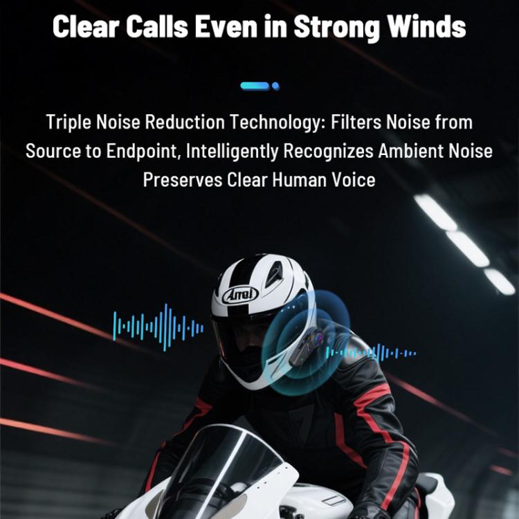 Auriculares inalámbricos Bluetooth impermeables para casco de motocicleta, LX3