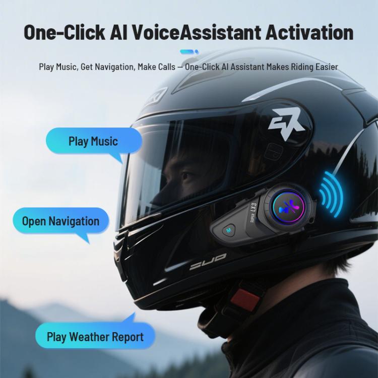 Auriculares inalámbricos Bluetooth impermeables para casco de motocicleta, LX3