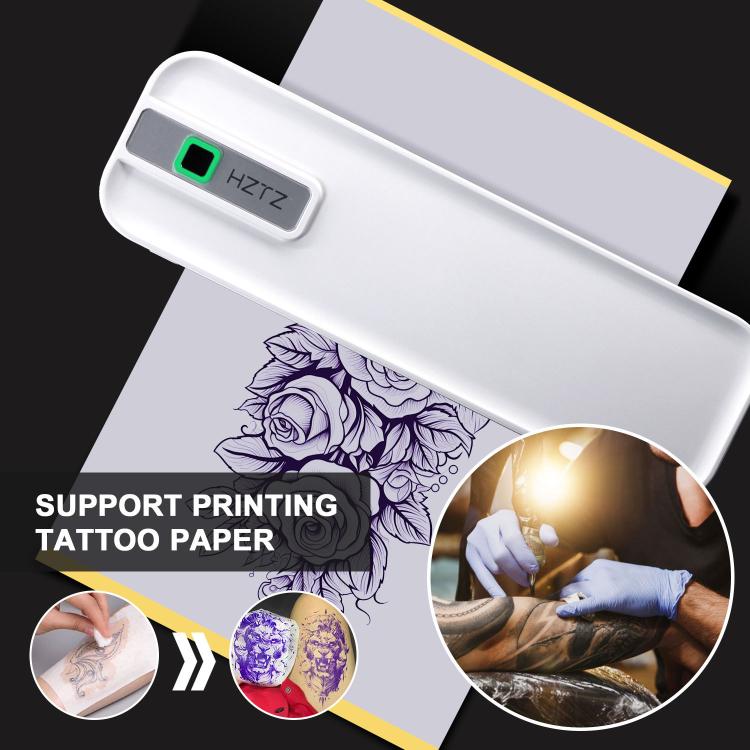 Impresora térmica inalámbrica recargable compatible con papel de 2 a 8,5 pulgadas para PDF, archivos, imágenes y papel para tatuajes., HZTZ A4RJ 200dpi White, HZTZ A4RJ 200dpi Black, HZTZ A4RJ PRO 300dpi White, HZTZ A4RJ PRO 300dpi Black