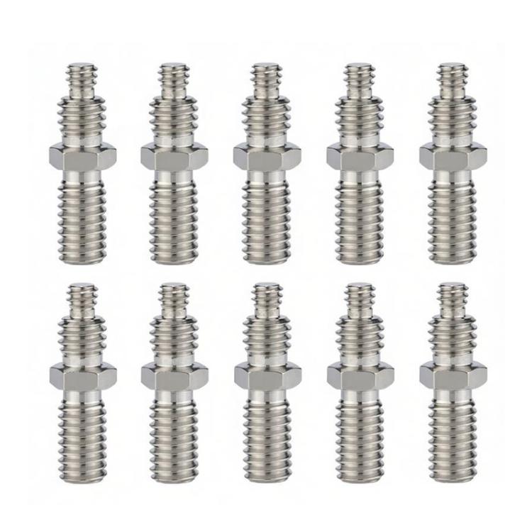 Adaptador de trípode de eje central de 1/4 a 3/8 de pulgada para cámara, 10pcs E7, 10pcs E8