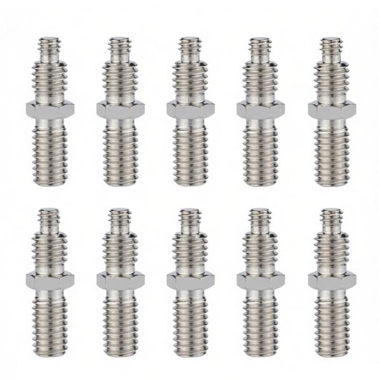 Adaptador de trípode de eje central de 1/4 a 3/8 de pulgada para cámara, 10pcs E7, 10pcs E8