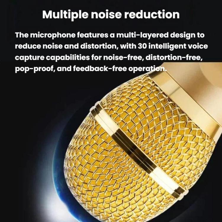 Altavoz inalámbrico Bluetooth SDRD SD306S con micrófono dual, máquina de karaoke portátil para cantar y transmitir en vivo.