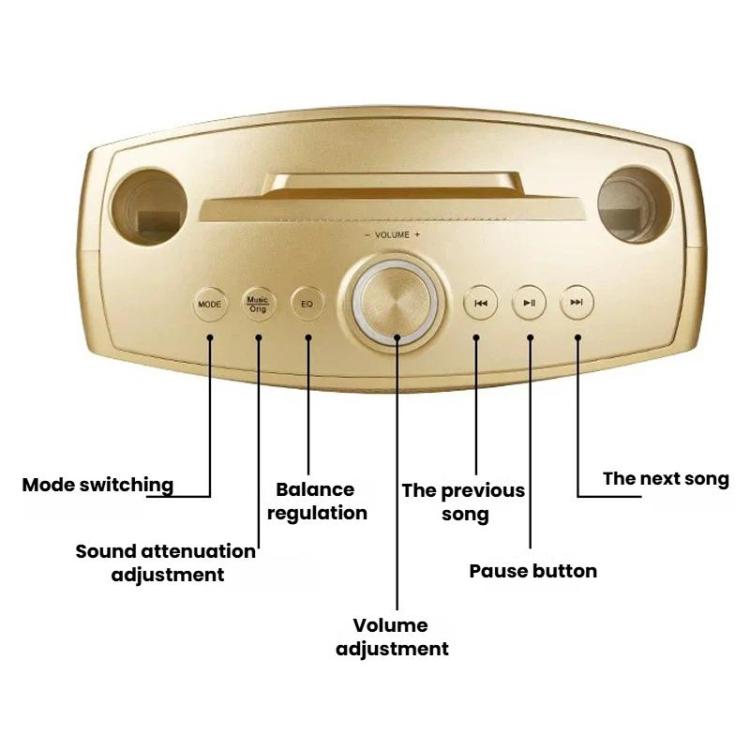Altavoz inalámbrico Bluetooth SDRD SD306S con micrófono dual, máquina de karaoke portátil para cantar y transmitir en vivo.