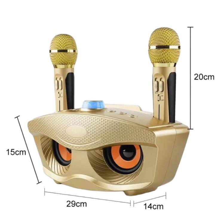 Altavoz inalámbrico Bluetooth SDRD SD306S con micrófono dual, máquina de karaoke portátil para cantar y transmitir en vivo.