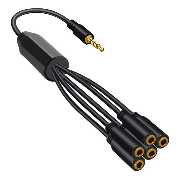 Cable adaptador AUX para auriculares de portátil de 3,5 mm, 1 To 6, 1 To 5, 1 To 4, 1 To 3