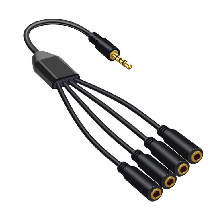 Cable adaptador AUX para auriculares de portátil de 3,5 mm, 1 To 6, 1 To 5, 1 To 4, 1 To 3