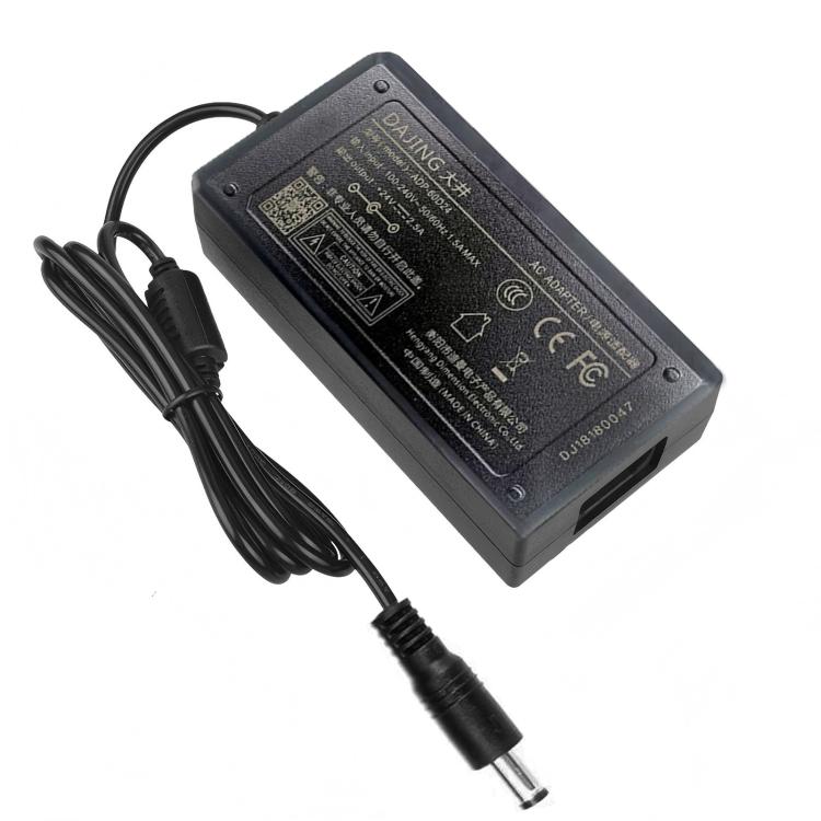 Adaptador de corriente para impresora de etiquetas DAJING ADP-60D24, 24 V, 2,5 A, 3 Pin, 5.5x2.5mm