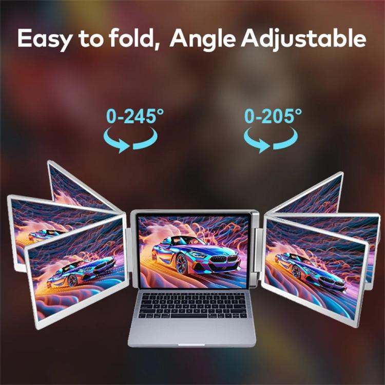 Monitor portátil de doble pantalla de 14 pulgadas, compatible con portátiles de 13,3 a 17 pulgadas, con rotación ajustable y diseño plegable., HYX-B90D