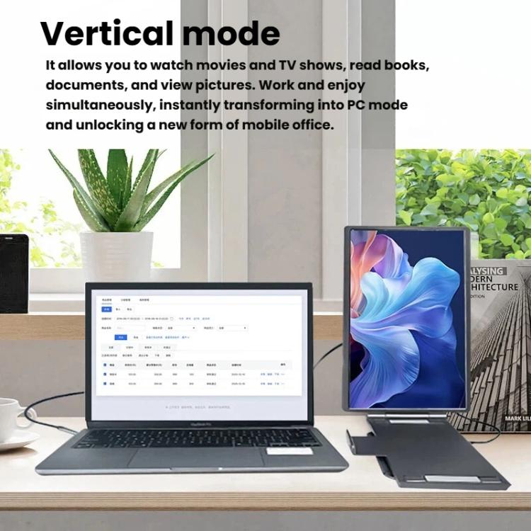 Monitor portátil de 14 pulgadas, compatible con USB-C y HDMI, ideal como segunda pantalla para portátiles., HYX-14R