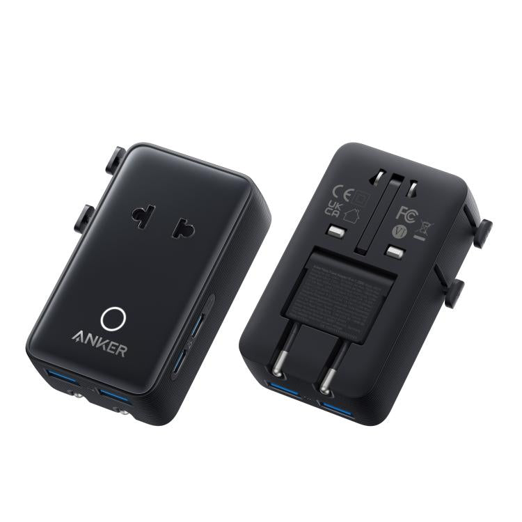 Adaptador universal portátil ANKER A9215 para varios países, carga rápida PD de 20 W, cargador inteligente.