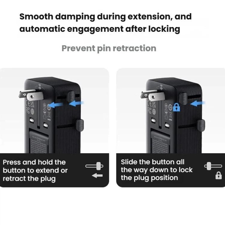 Adaptador universal portátil ANKER A9215 para varios países, carga rápida PD de 20 W, cargador inteligente.