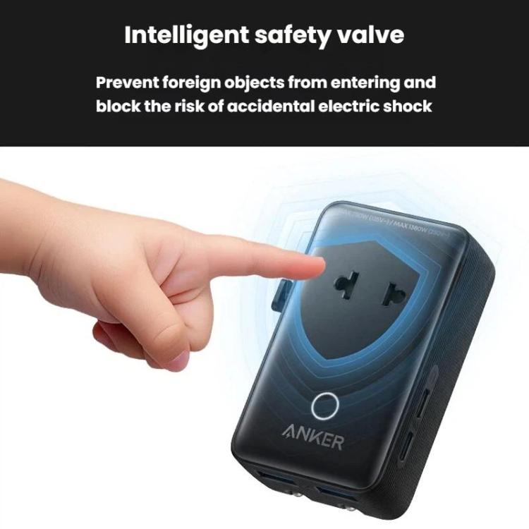 Adaptador universal portátil ANKER A9215 para varios países, carga rápida PD de 20 W, cargador inteligente.