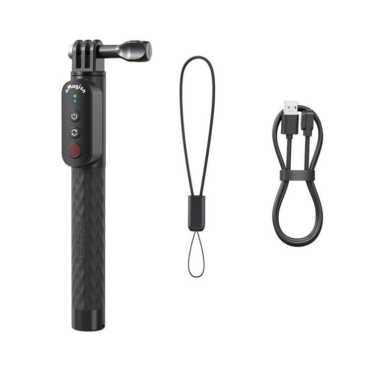 Palo selfie AMagisn con control remoto para cámaras de acción y smartphones, Bluetooth 5.1, extensible hasta 40 pulgadas., Claw, 1/4 Inch, Ballhead Claw, Ballhead 1/4 Inch