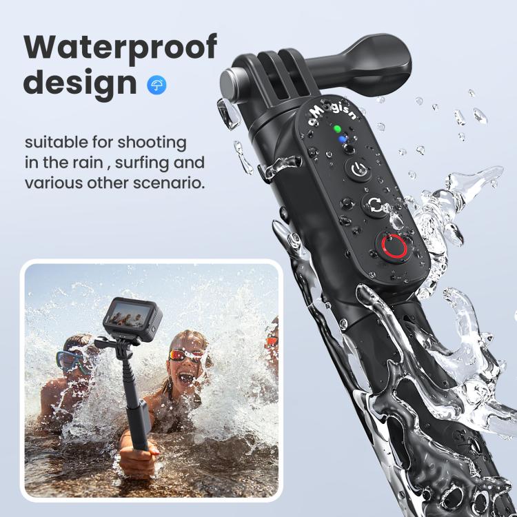 Palo selfie AMagisn con control remoto para cámaras de acción y smartphones, Bluetooth 5.1, extensible hasta 40 pulgadas., Claw, 1/4 Inch, Ballhead Claw, Ballhead 1/4 Inch
