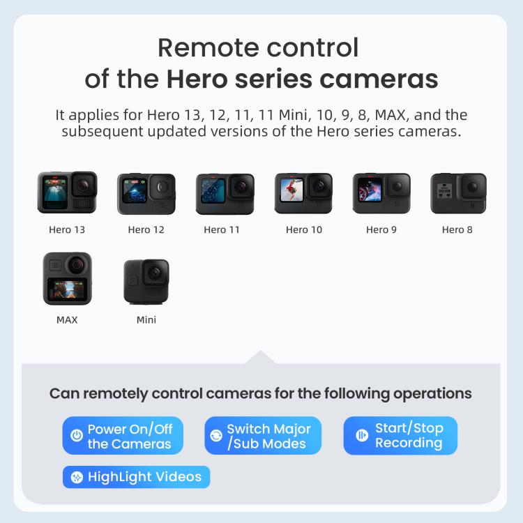 Palo selfie AMagisn con control remoto para cámaras de acción y smartphones, Bluetooth 5.1, extensible hasta 40 pulgadas., Claw, 1/4 Inch, Ballhead Claw, Ballhead 1/4 Inch