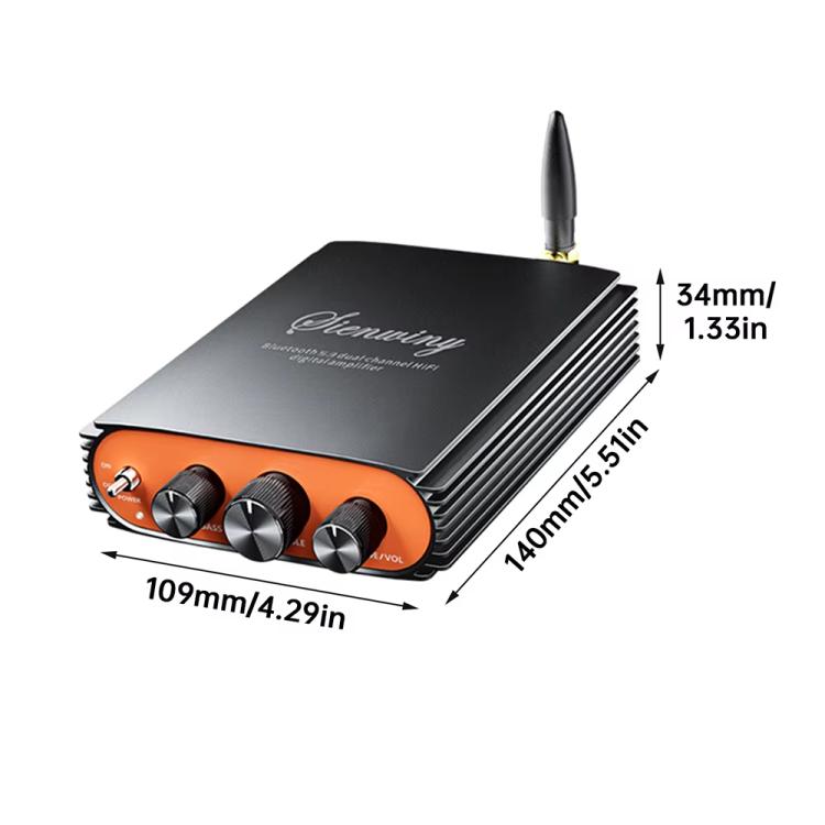 Amplificador digital HiFi de alta potencia Sienwiny YS-KL5 con Bluetooth 5.3, doble canal, chip TPA3255 y 600 W., EU Plug, US Plug