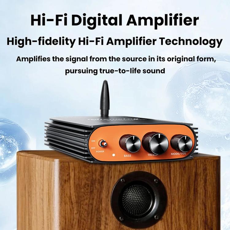 Amplificador digital HiFi de alta potencia Sienwiny YS-KL5 con Bluetooth 5.3, doble canal, chip TPA3255 y 600 W., EU Plug, US Plug