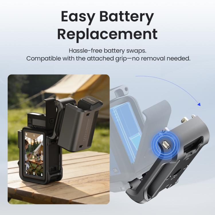 Para DJI OSMO Action 5 Pro /4/3, jaula metálica para cámara aMagisn 2.0 con marco protector de liberación rápida y tapa de lente de silicona., Action 5 Pro /4/3 Metal Cage