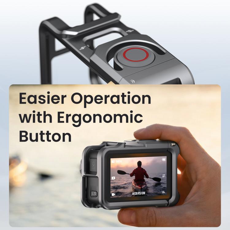 Para DJI OSMO Action 5 Pro /4/3, jaula metálica para cámara aMagisn 2.0 con marco protector de liberación rápida y tapa de lente de silicona., Action 5 Pro /4/3 Metal Cage