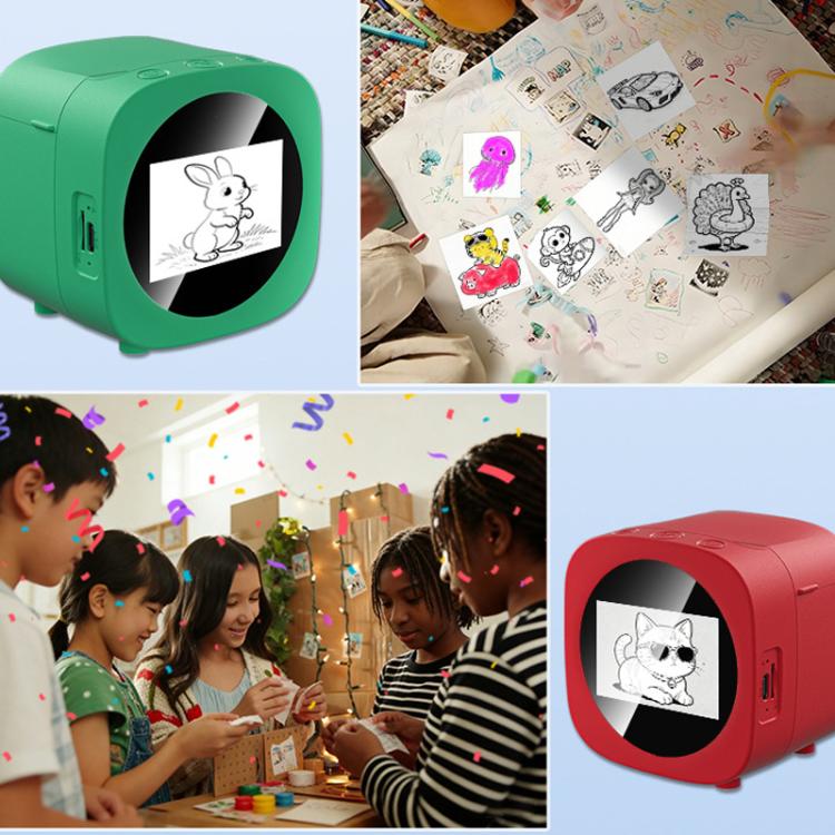 Impresora térmica con IA, generación de imágenes por voz, 6 modos creativos y pantalla HD de 2,4 pulgadas para niños.