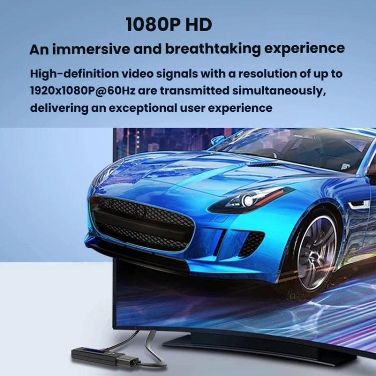 Transmisor HDMI inalámbrico 2 en 1, dispositivo de duplicación de pantalla de 60 m para portátiles y PC, extensor inalámbrico 1080P 60Hz