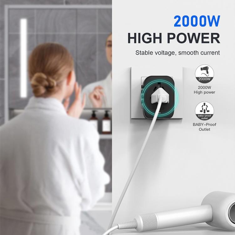 Cargador de viaje multifunción PD20W GaN, 2 USB + 2 Tipo-C, carga rápida universal, 212PQ