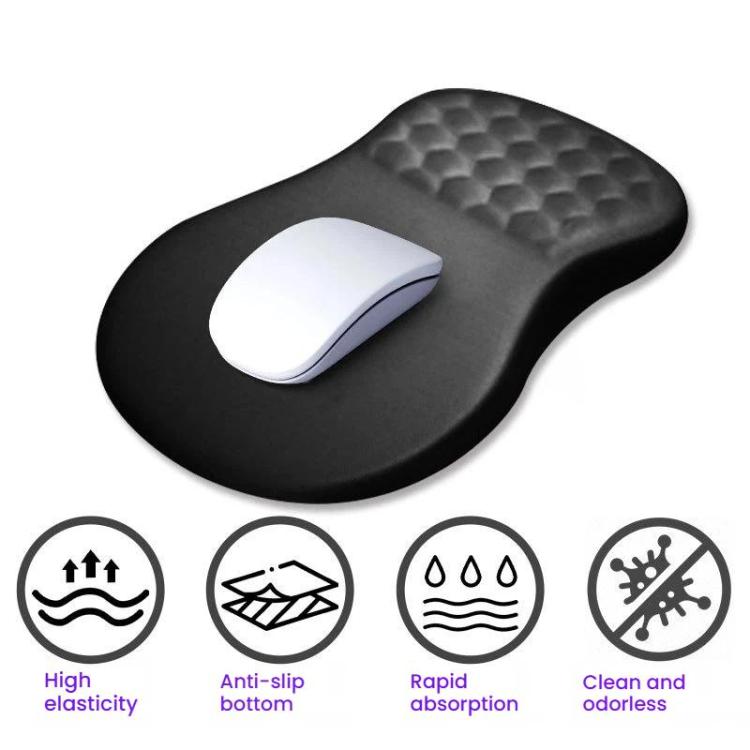 Alfombrilla de ratón ergonómica de silicona con reposamuñecas para juegos y uso de oficina.
