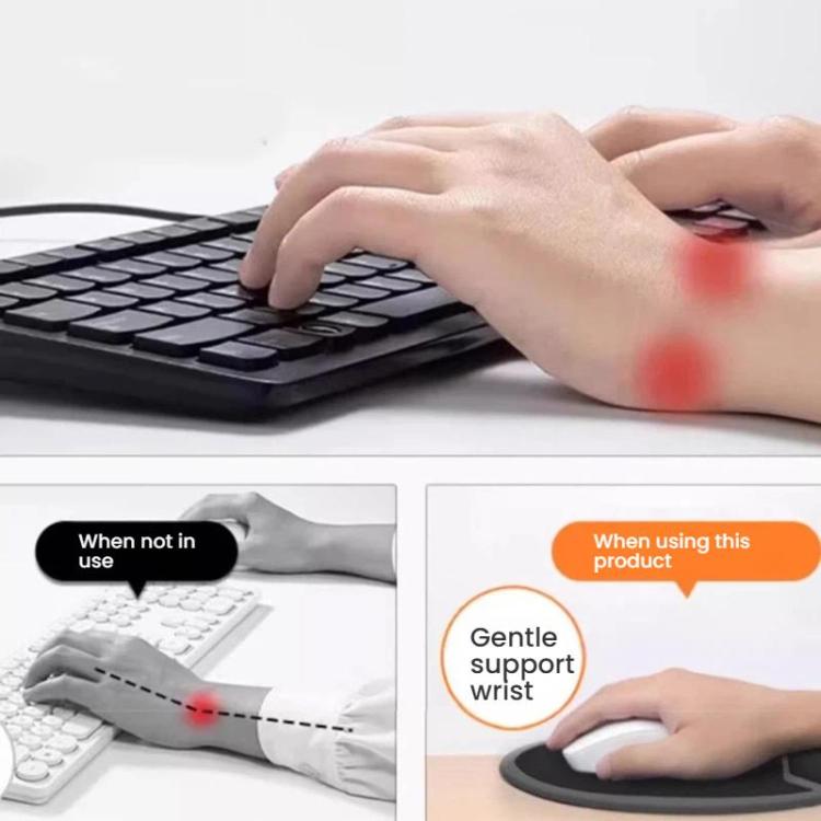 Alfombrilla de ratón ergonómica de silicona con reposamuñecas para juegos y uso de oficina.