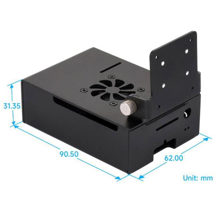 Para la carcasa de refrigeración de aleación de aluminio VisionFive2 Lite con ventilador y soporte para cámara, Waveshare 33490